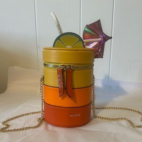 ALDO summer Kelliwith
Orange Multi Cocktail Crossbody Bag Purse Kitsch NWT - Picture 2 of 10